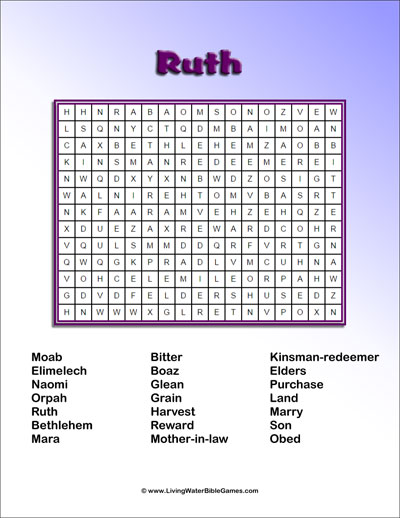Ruth Word Search