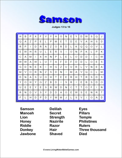 Samson Word Search